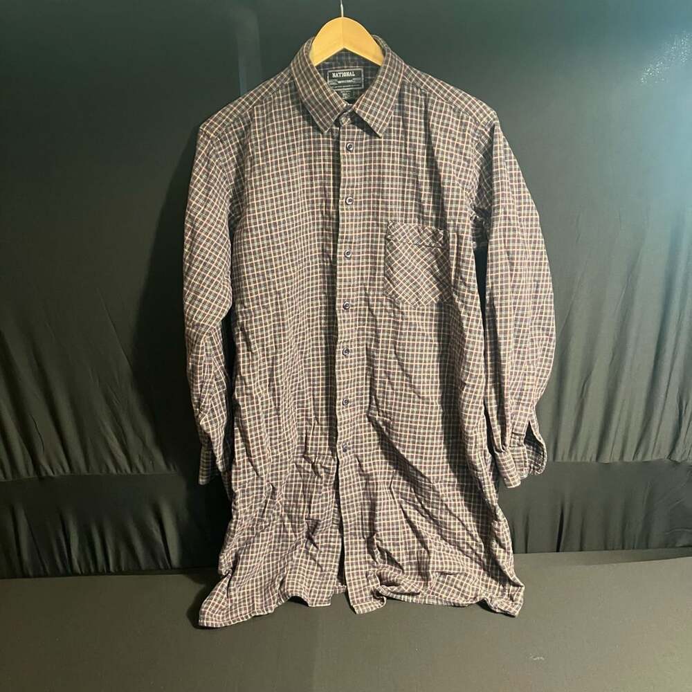 National Outfitters Long Sleeve Plaid Button-Down Shirt Size L